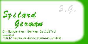 szilard german business card